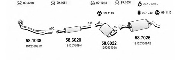 ASSO ART2671 Exhaust System